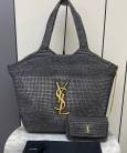 Сумка Saint Laurent Icare In Raffia Black